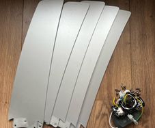 Qazqa Cool 52 ceiling fan silver, with light and remote