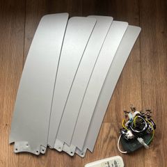 Qazqa Cool 52 ceiling fan silver, with light and remote