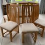 6 Solid Oak Dining Chairs Image 2