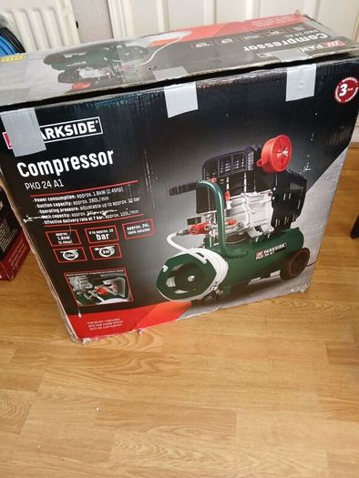 Parkside compressor and air tool accessory kit bundle.
