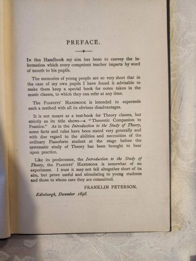 3 X Music Books Vintage For Sale. 1 X The Rudiments Of Harmony By G.a. Macfarren. Large Volume Hardback. 2 X Pianist's Handbook.  V1. By Franklin Peterson. Hardback In Good Condition.  3 X Learn To Read Music. By Howard Shanet. 1969 Paperback In Good Cond
