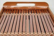 Vintage Bamboo &amp; Wicker Colonial Style Serving Tray
