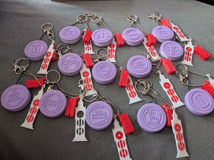 Oreo x BTS keyrings