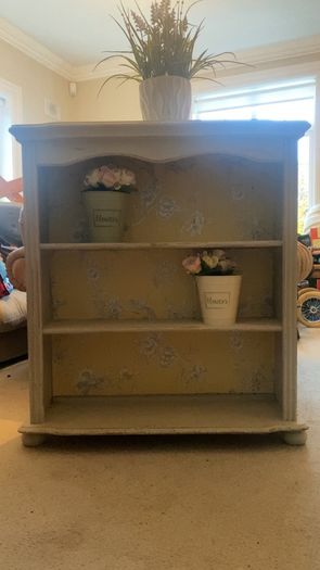 distressed bookcase