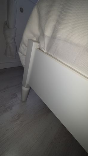 King Size White Wooden Bed