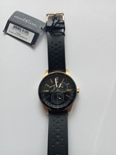 Tommy Hilfiger Men's Black Silicone Strap Watch