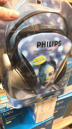 Old School Philips Stereo Corded Headphones