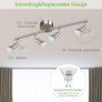 NEW SALE | LED Ceiling Light Rotatable, 4 Way LED Ceiling Spotlight, Matt Nickel & Swivelling Design, Including 4 X 4W GU10 LED Bulbs (450LM, Cool White 6000K),for Kitchen, Living Room, Bedroom Image 2