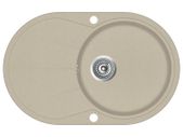 Granite Kitchen Sink Single Basin Oval Beige