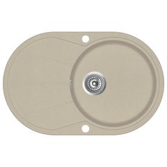 Granite Kitchen Sink Single Basin Oval Beige