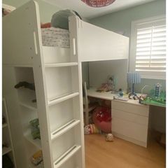 Smastad loft bed, wardrobe, drawers and desk
