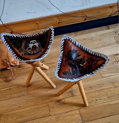 African stools x 2