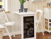 Folding Kitchen Dining Table with blackboard  white or grey