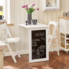 Folding Kitchen Dining Table with blackboard  white or grey