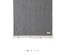 New oversized 100% cotton Lauren navy stripe beach towel by business and pleasure