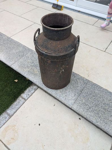 Original Vintage Milk Churn Rustic Garden Farmhouse Decor