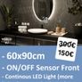 LED Bathroom Mirror Oval 60x90cm Image 2