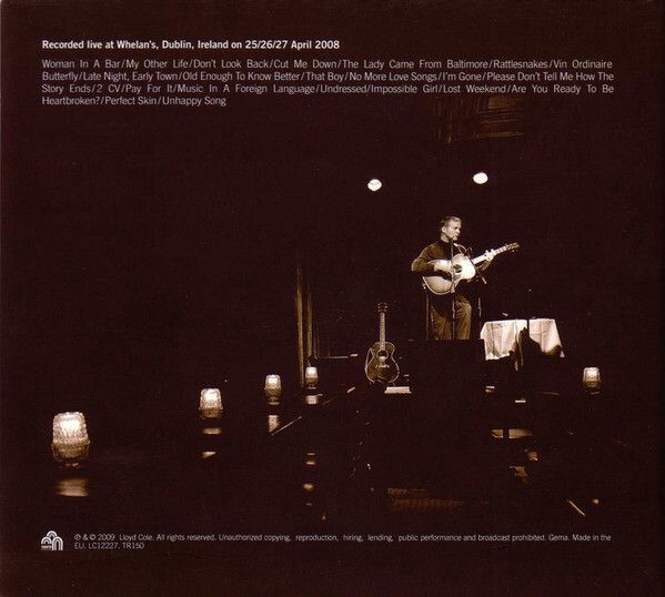 Lloyd Cole - The Whelan - Folksinger Volume 2 CD