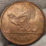 Ireland 1968 1d Penny Beautiful Uncirculated with Amazing Rainbow Toning Image 4