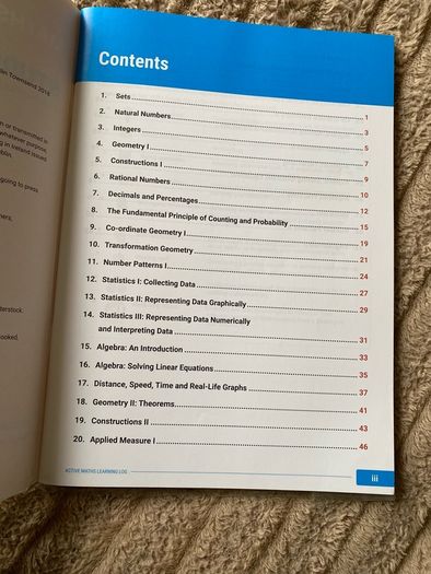 JC Active Maths 1 Textbook and Student Learning Log