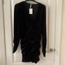 H&M Black velvet dress size small Image 2