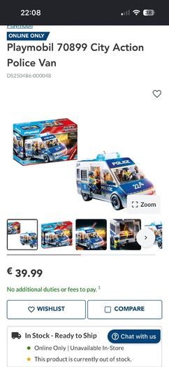 Playmobil City Police Van with lights etc