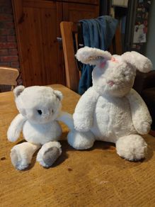 2 plush Rabbit and bear, Mamas & Pappas, Next.