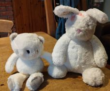 2 plush Rabbit and bear, Mamas & Pappas, Next.