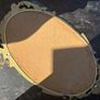 Retro vintage petit metal framed wall mirror c1960 Image 4