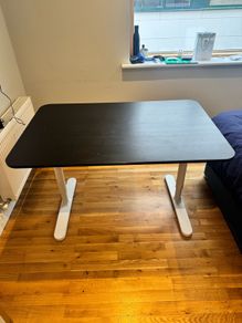 IKEA Bekant Office Desk Black and White