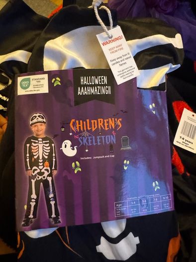 Halloween Skeleton Costume 5-6 years old