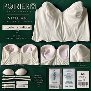 Poirier Bridal Torselet Style 426 Ivory 46DD / F Cup