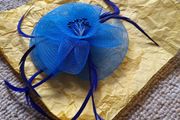 Royal blue fascinator