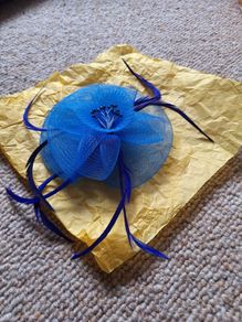 Royal blue fascinator
