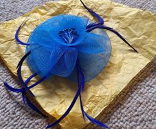 Royal blue fascinator