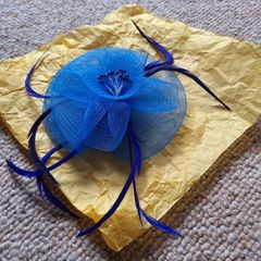 Royal blue fascinator
