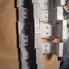 10 pairs of silver earrings