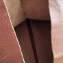 VINTAGE tan genuine leather A-Line skirt with leather tie belt Sz M (Fit 10--12UK) Image 8