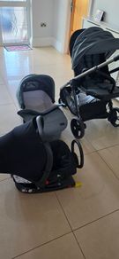 Buggy and car seat and isofix
