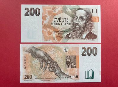 Czech Republic 200 Korun  1998 Pick 19a. UNC