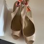Nude patent wedges sz 38 / uk5 Image 3