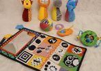 Baby toys skittles with sounds busy board with mirror  ball rattles