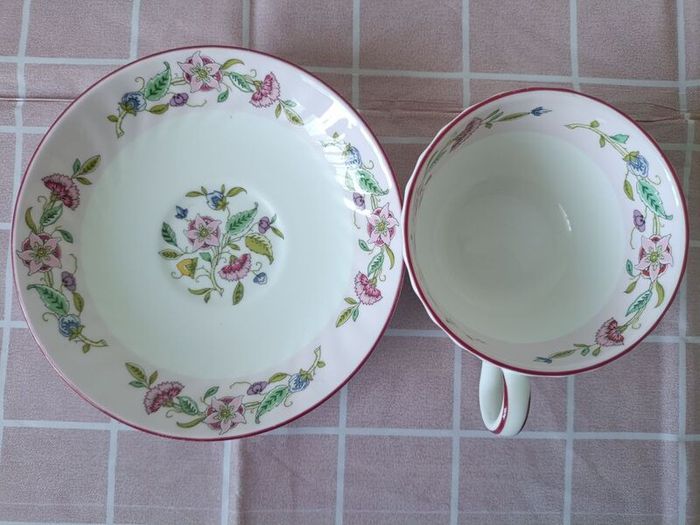 Vintage Minton 'Haddon Hall' Bone China Tea Cup & Saucer Set
