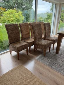 6 Wicker Dining chairs