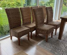 6 Wicker Dining chairs