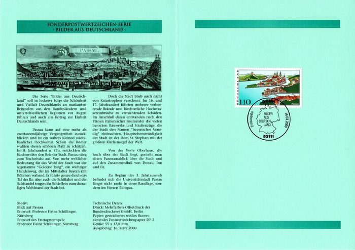 1999 Bundes Republic Deutschland (Germany) Federal Annual Stamp EFT Collection with 51 images of contents