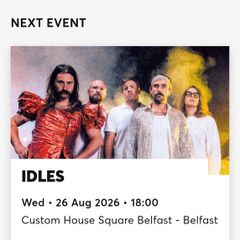 Idles Belfast - less than cost