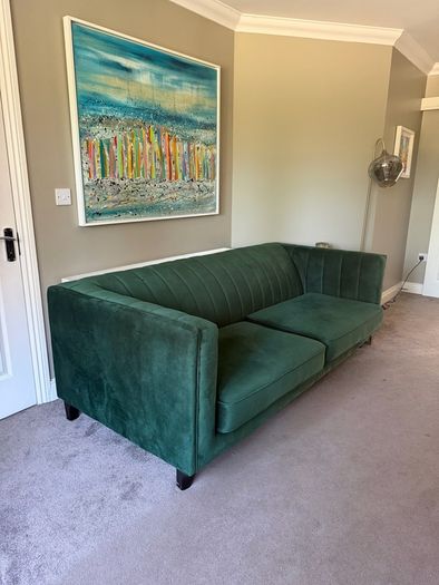 green 3 seater couch