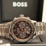 BOSS by Hugo Boss Grey Steel Olive Green Dial Solar-Chronograph Men's Watch - 1514034 Image 6