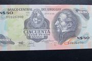 Uruguay 1989.50 Pesos banknote in very fine condition.
